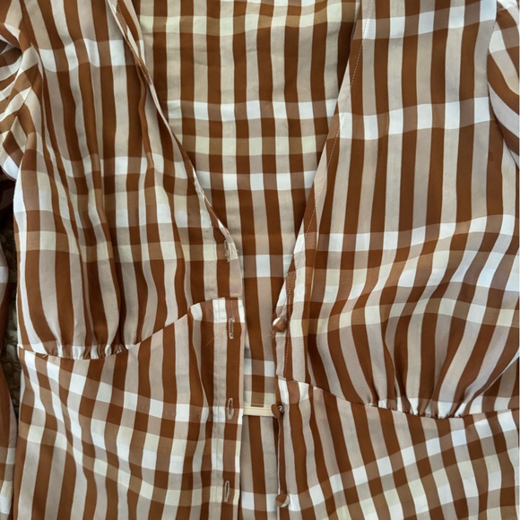 GINGHAM BLOUSE - SIZE 10 - Picture 4 of 4